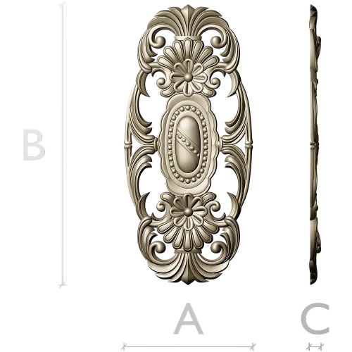 Ornate Oval Cartouche STL for CNC Router