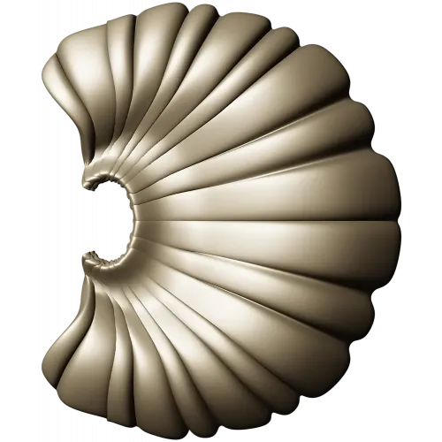 Shell Fan Relief - STL 3D model for CNC milling