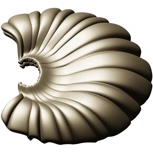 Shell Fan Relief - STL 3D model for CNC milling