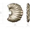 Shell Fan Relief - STL 3D model for CNC milling
