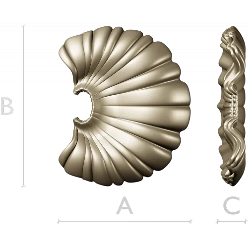Shell Fan Relief - STL 3D model for CNC milling