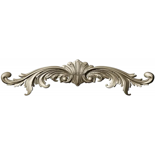 Ornamental Rococo Horizontal Applique STL 3D Model for CNC