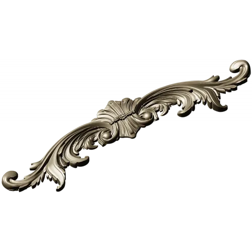 Ornamental Rococo Horizontal Applique STL 3D Model for CNC