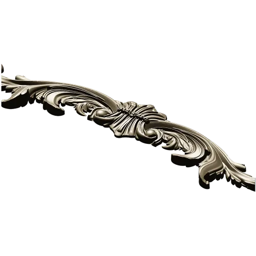 Ornamental Rococo Horizontal Applique STL 3D Model for CNC