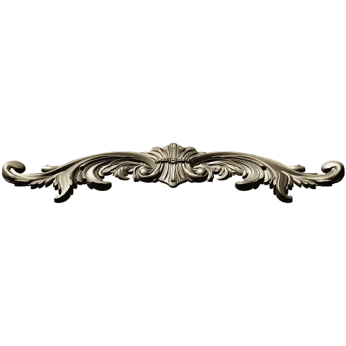Ornamental Rococo Horizontal Applique STL 3D Model for CNC