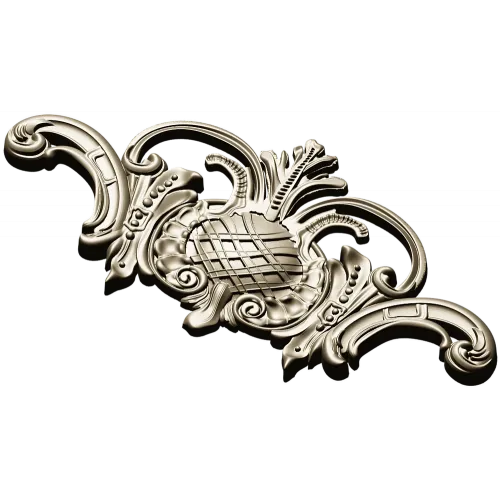 Regal Pineapple Cartouche - STL 3D model for CNC routing