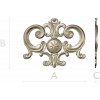 Regal rosette cartouche - STL decorative 3D model for CNC