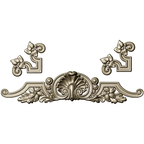 Shell Cartouche Decorative STL for CNC Milling