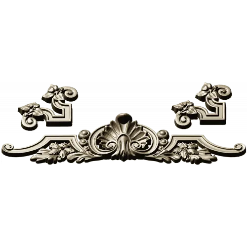 Shell Cartouche Decorative STL for CNC Milling