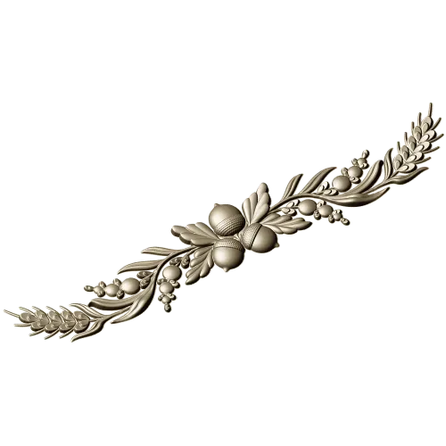 Acorn Laurel Swag - STL 3D model for CNC milling