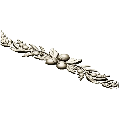 Acorn Laurel Swag - STL 3D model for CNC milling