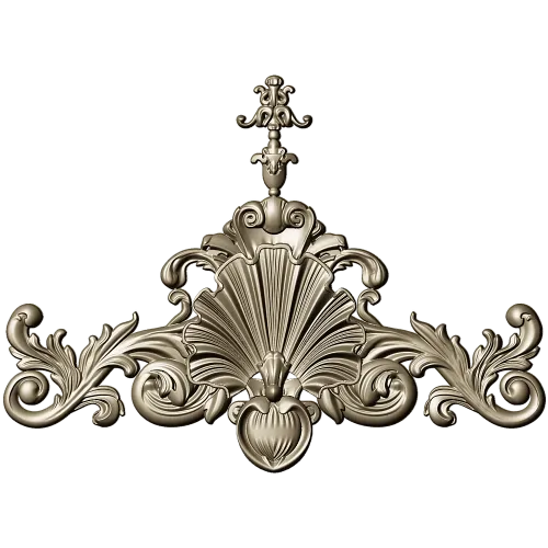 Baroque Shell Crest - STL 3D model for CNC carving