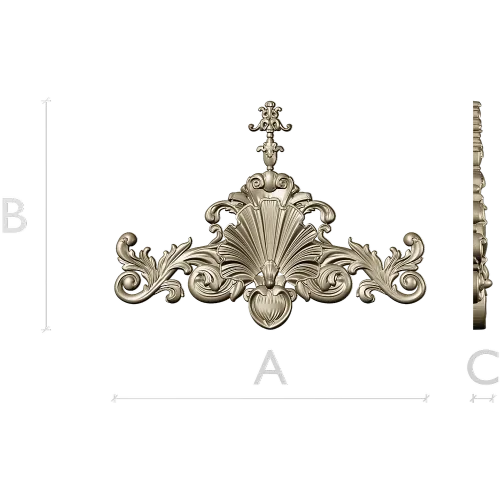 Baroque Shell Crest - STL 3D model for CNC carving