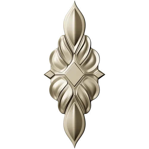 Acanthus Diamond Cartouche - STL 3D model for CNC
