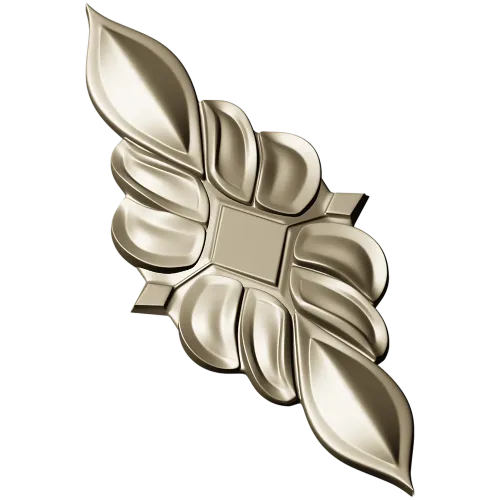 Acanthus Diamond Cartouche - STL 3D model for CNC