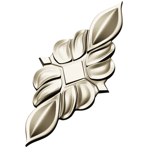 Acanthus Diamond Cartouche - STL 3D model for CNC