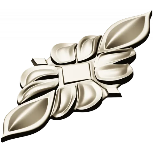 Acanthus Diamond Cartouche - STL 3D model for CNC