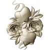 Rose Hearts High-Relief STL for CNC