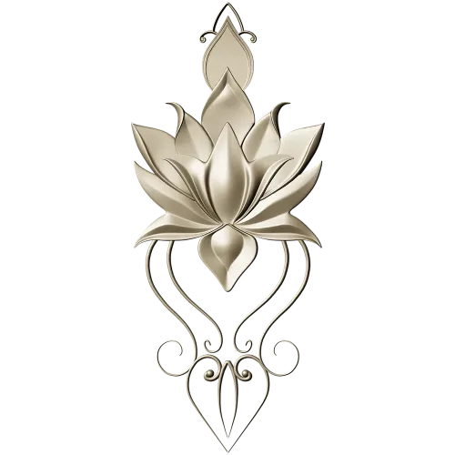 Lotus-inspired vertical applique STL for CNC carving