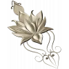 Lotus-inspired vertical applique STL for CNC carving