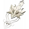 Lotus-inspired vertical applique STL for CNC carving