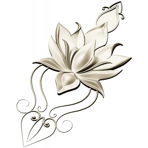 Lotus-inspired vertical applique STL for CNC carving