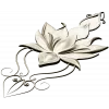 Lotus-inspired vertical applique STL for CNC carving