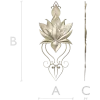 Lotus-inspired vertical applique STL for CNC carving