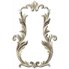 Baroque Acanthus Vertical Cartouche - STL 3D model for CNC