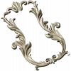 Baroque Acanthus Vertical Cartouche - STL 3D model for CNC