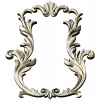 Baroque Acanthus Vertical Cartouche - STL 3D model for CNC