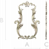 Baroque Acanthus Vertical Cartouche - STL 3D model for CNC