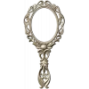 Rococo Oval Hand Mirror Frame 3D STL for CNC