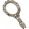 Rococo Oval Hand Mirror Frame 3D STL for CNC