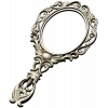 Rococo Oval Hand Mirror Frame 3D STL for CNC
