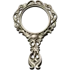 Rococo Oval Hand Mirror Frame 3D STL for CNC