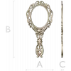 Rococo Oval Hand Mirror Frame 3D STL for CNC