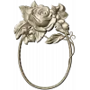 Rosecrest Oval - high-relief floral frame STL for CNC