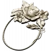 Rosecrest Oval - high-relief floral frame STL for CNC