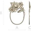 Rosecrest Oval - high-relief floral frame STL for CNC