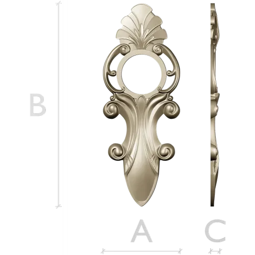 Acanthus Ring Applique STL 3D Model for CNC