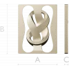 Decorative Ribbon Knot Panel - STL 3D model for CNC router