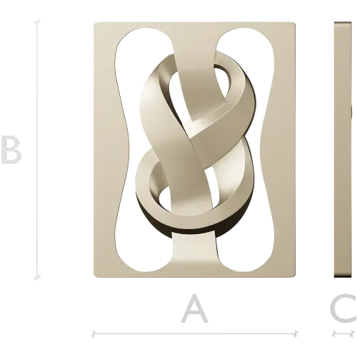 Decorative Ribbon Knot Panel - STL 3D model for CNC router