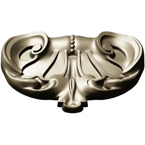 Rococo Shell Cartouche - STL 3D model for CNC