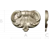 Rococo Shell Cartouche - STL 3D model for CNC