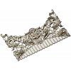 Rocaille Crest STL - decorative 3D model for CNC carving