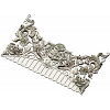 Rocaille Crest STL - decorative 3D model for CNC carving