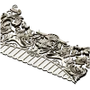 Rocaille Crest STL - decorative 3D model for CNC carving