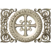 Ornamental Rosette Cross - STL 3D model for CNC router
