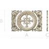 Ornamental Rosette Cross - STL 3D model for CNC router